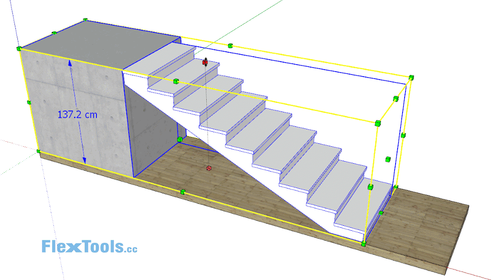 Place stairs as needed and drag in place