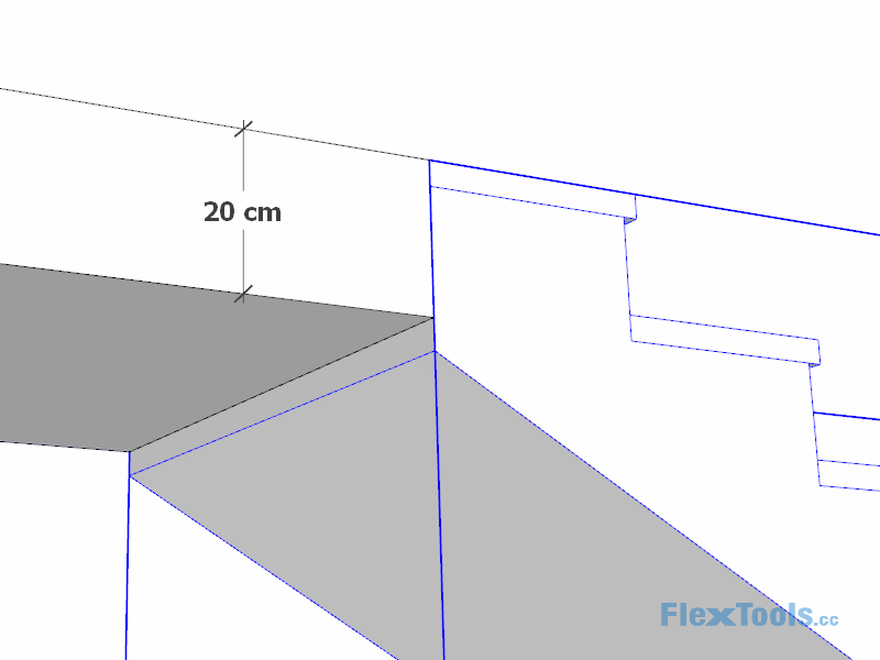 Extend Stringer To Top Floor While Thickness Set By Waist Measurement