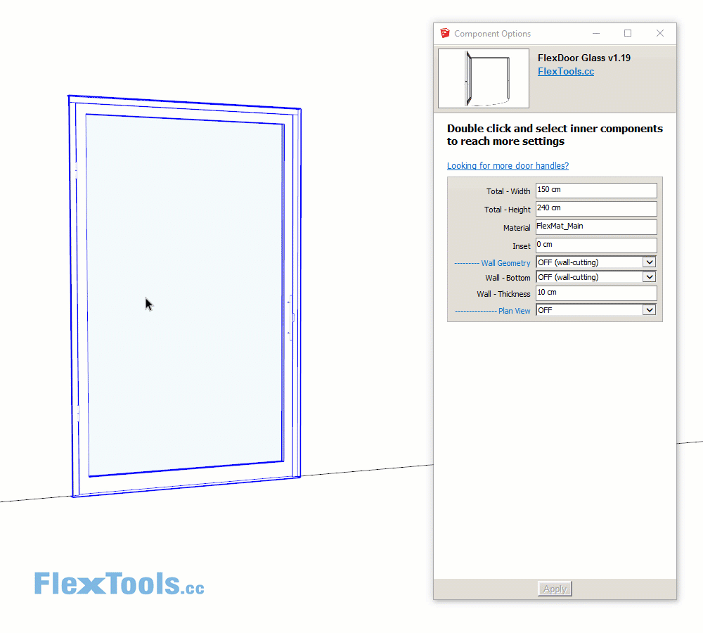 Adding side panels to FlexDoor Glass