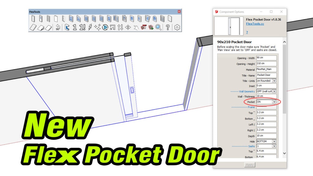 pocket door plan view