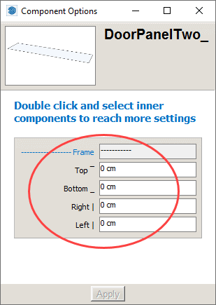 settings for frameless glass door