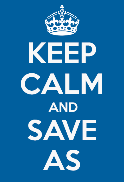 keep calm and save as Sketchup