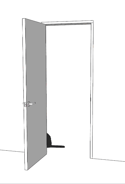 opening and closing door for plan and elevation