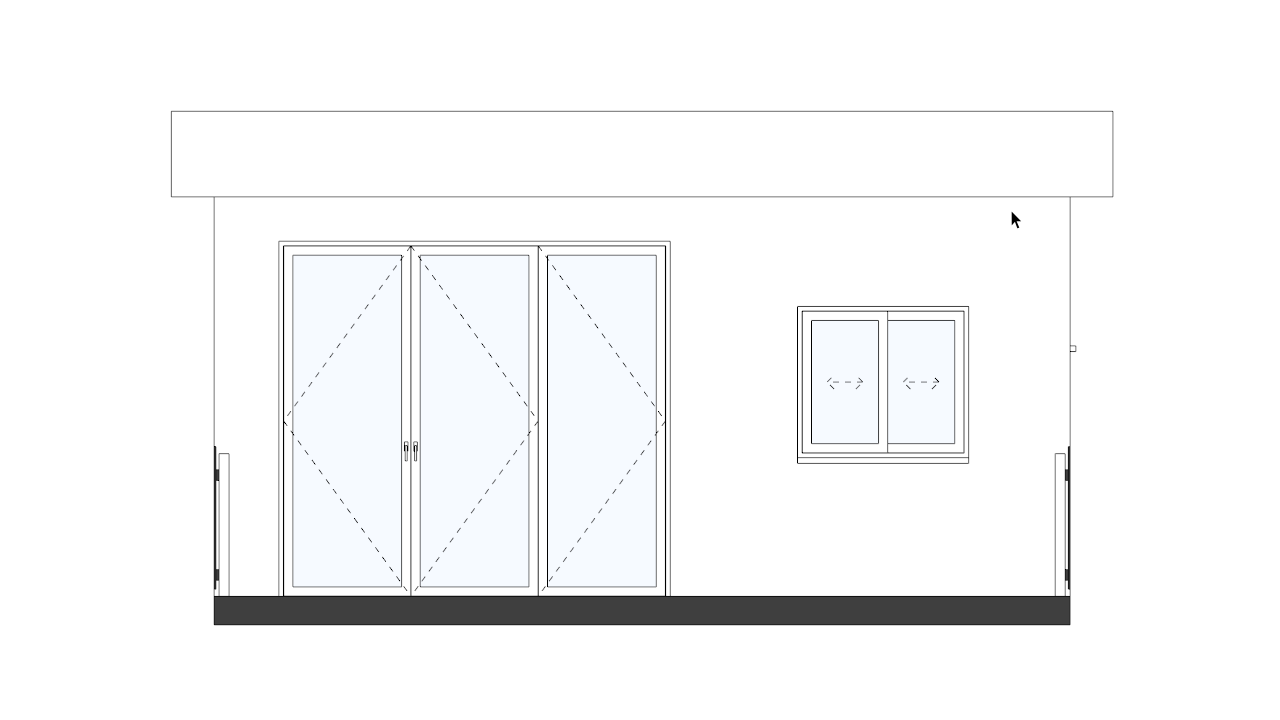 Example elevation view with 'FlexTools - 2D elevation' tag on