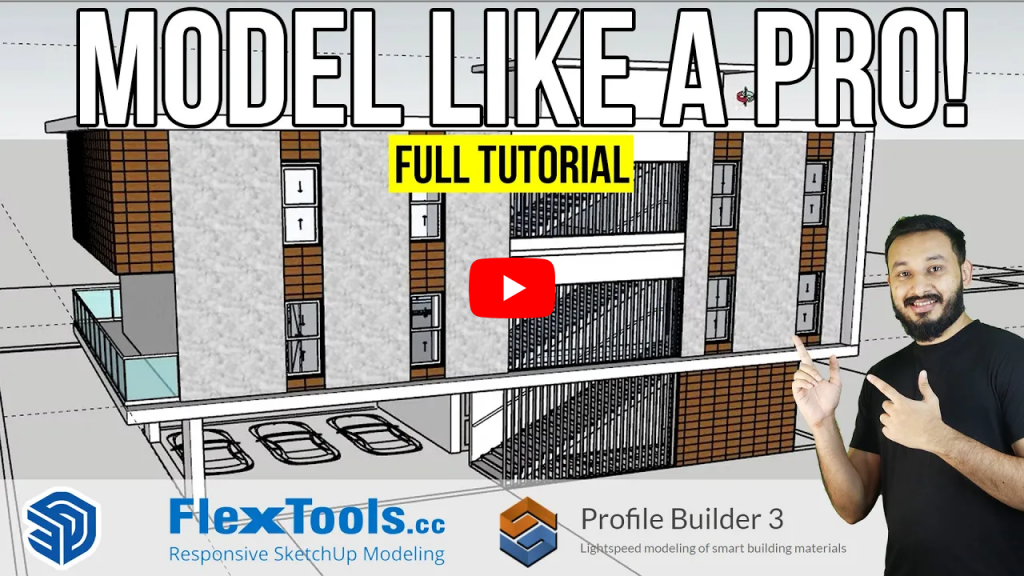 A complete video tutorial on how to model a residence in SketchUp