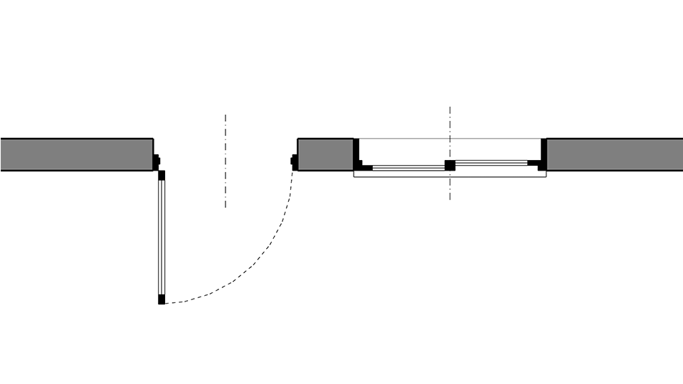 door and window centerlines in plan